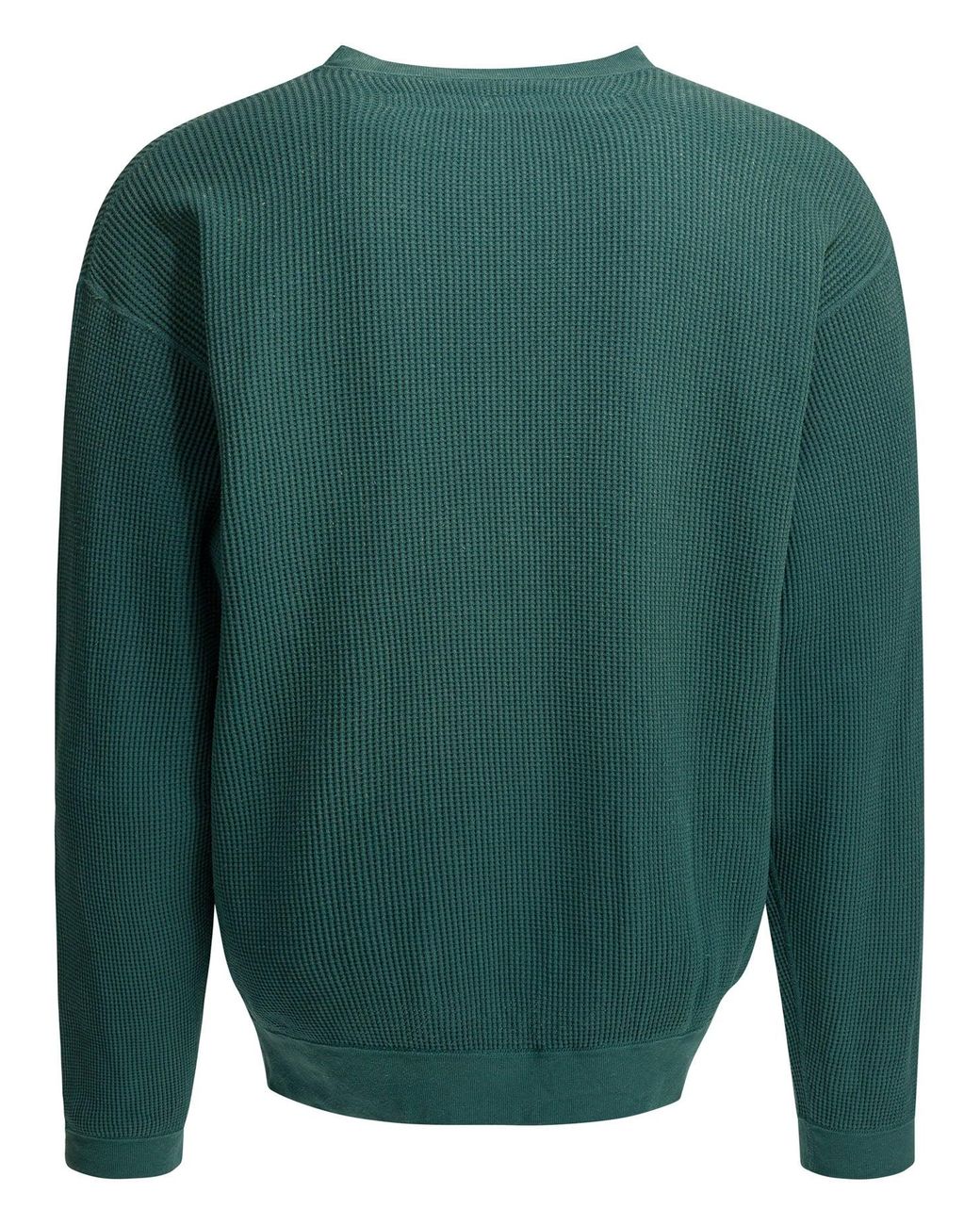 Kapital Green Eco Waffle Big Crew Sweatshirt for men