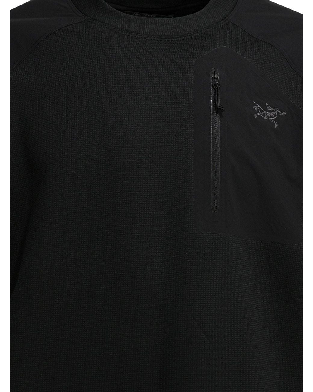 Arc'teryx Black Konseal Crewneck Sweatshirt for men