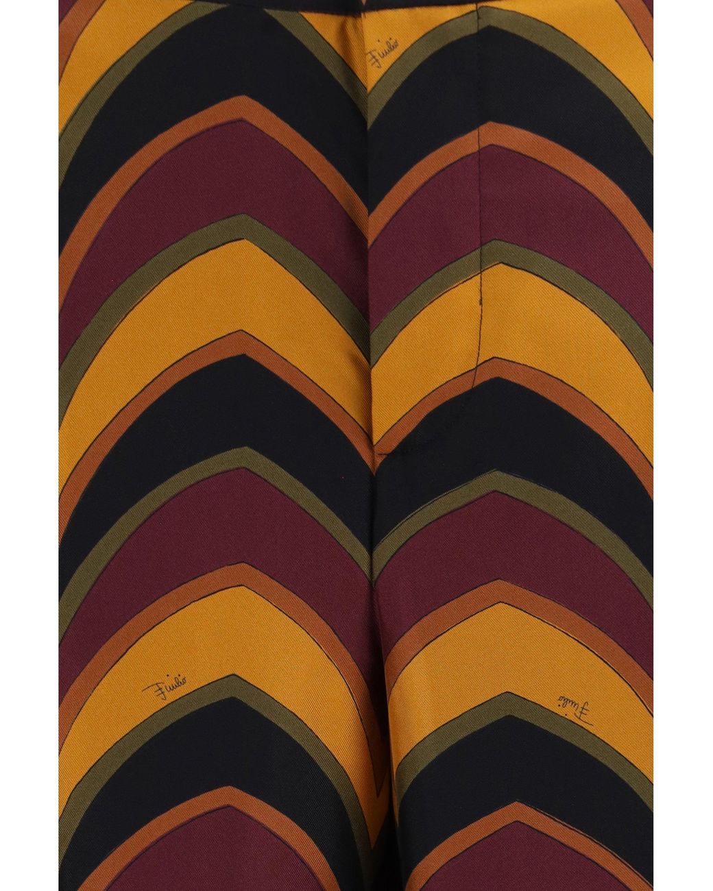 Emilio Pucci Orange Silk Pants