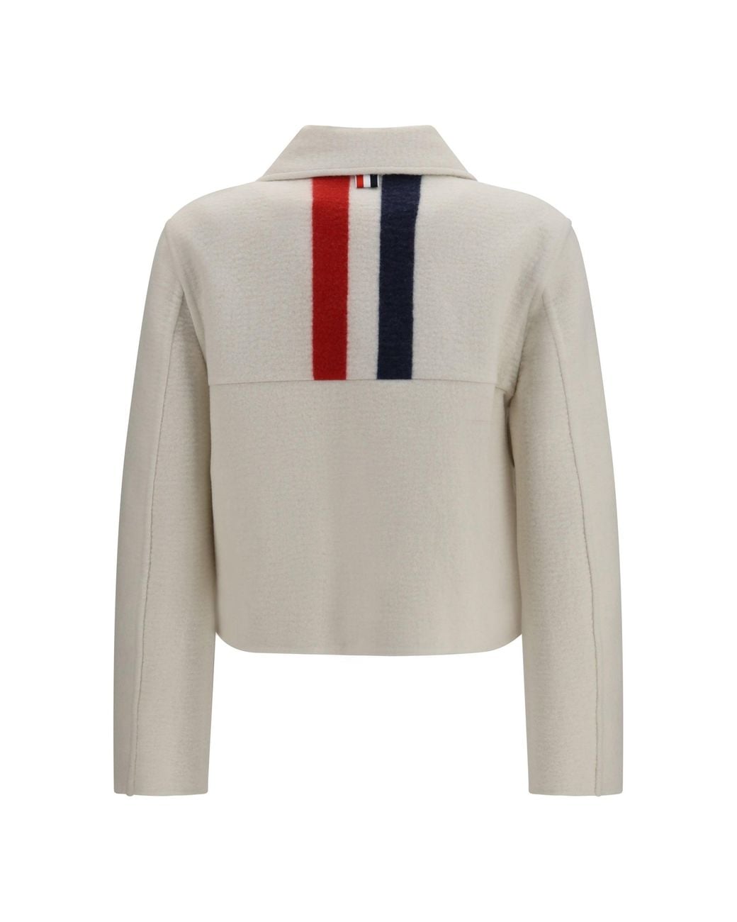 Thom Browne White Wool And Cashmere Bell-Sleeve Jacket
