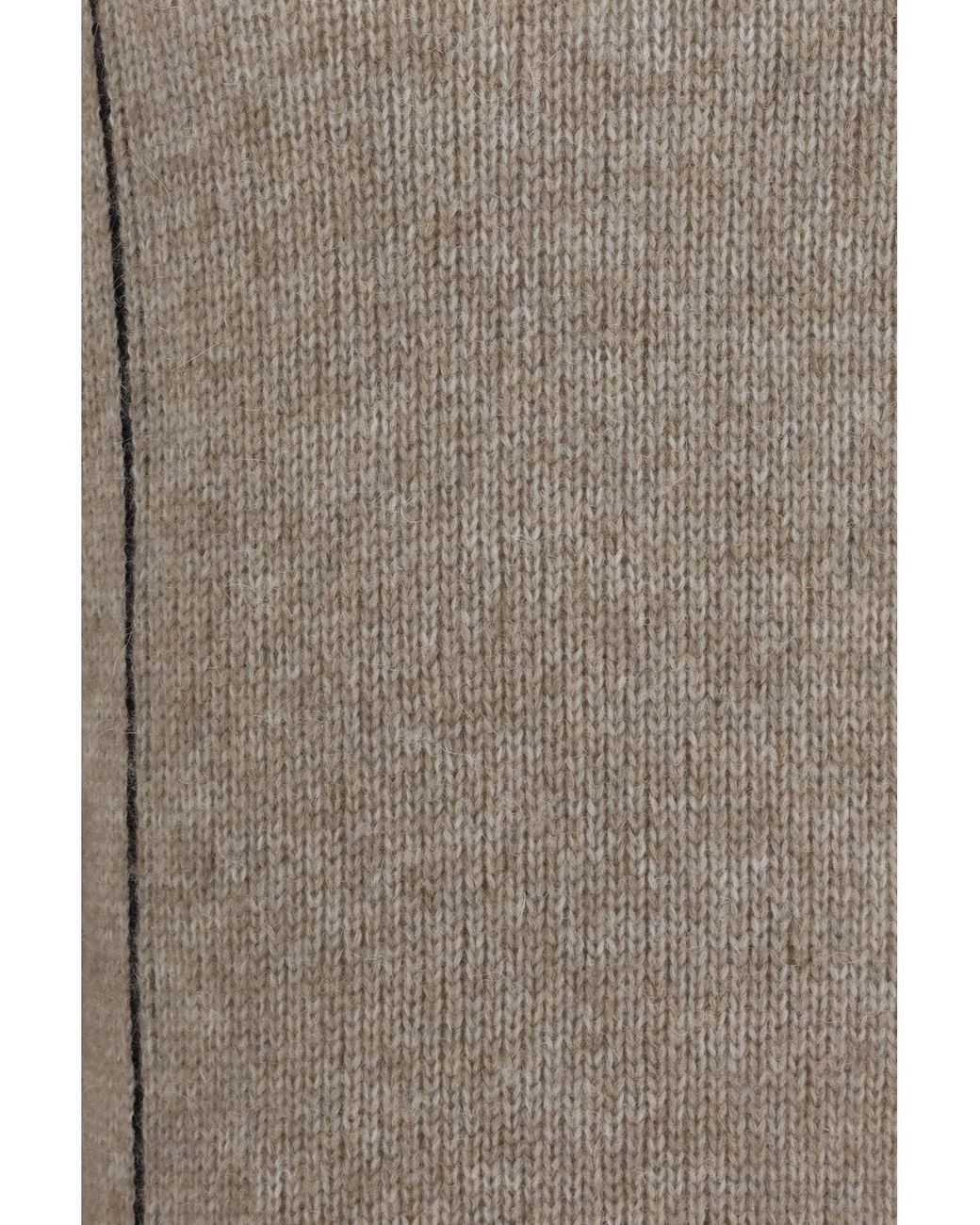 Giorgio Armani Gray Alpaca-Knit Hooded Sweatshirt With Contrasting Trims for men