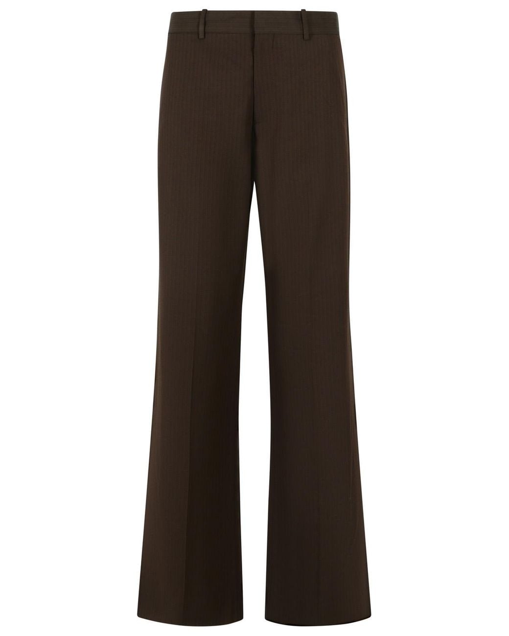 Acne Brown Wool Trousers for men