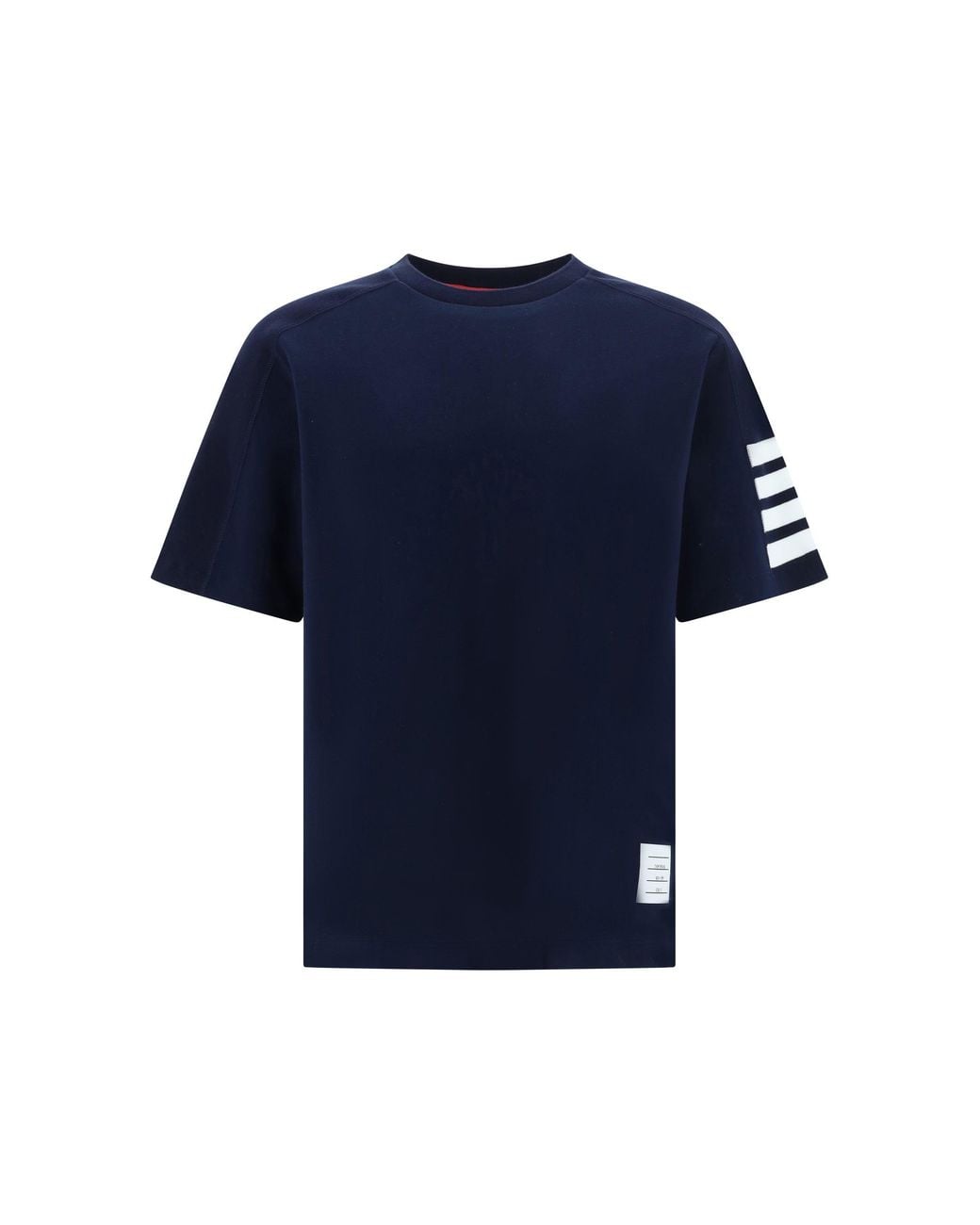 Thom Browne Blue T-Shirt Horizontal Bands for men