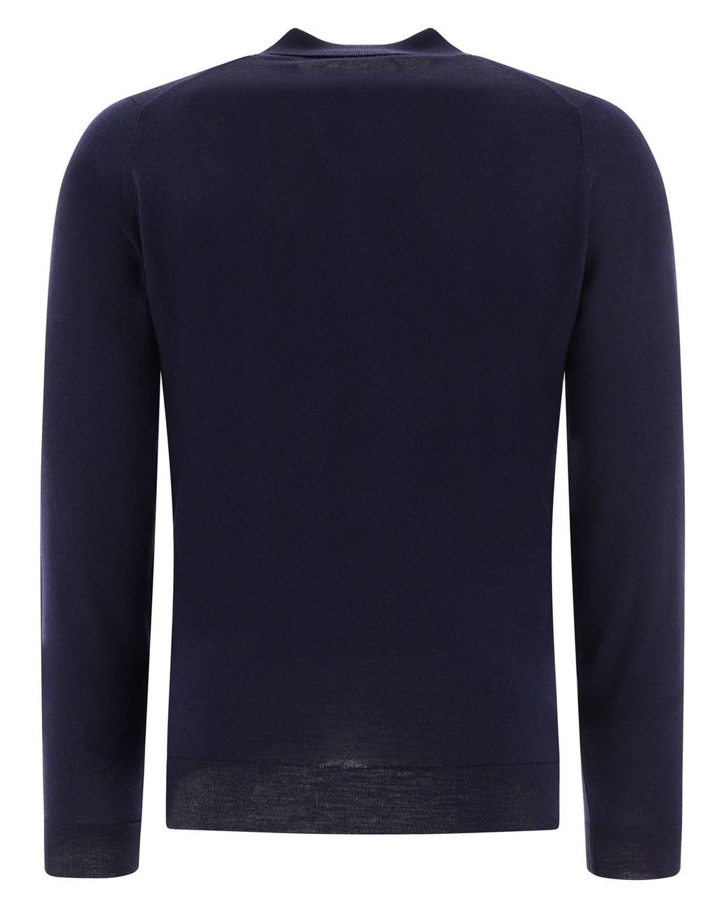 John Smedley Blue "Belper" Merino Wool Polo Shirt for men