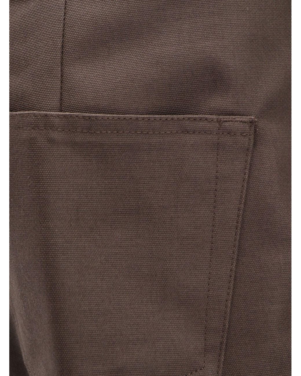 Rick Owens Brown Geth Recycled Material Trousers for men