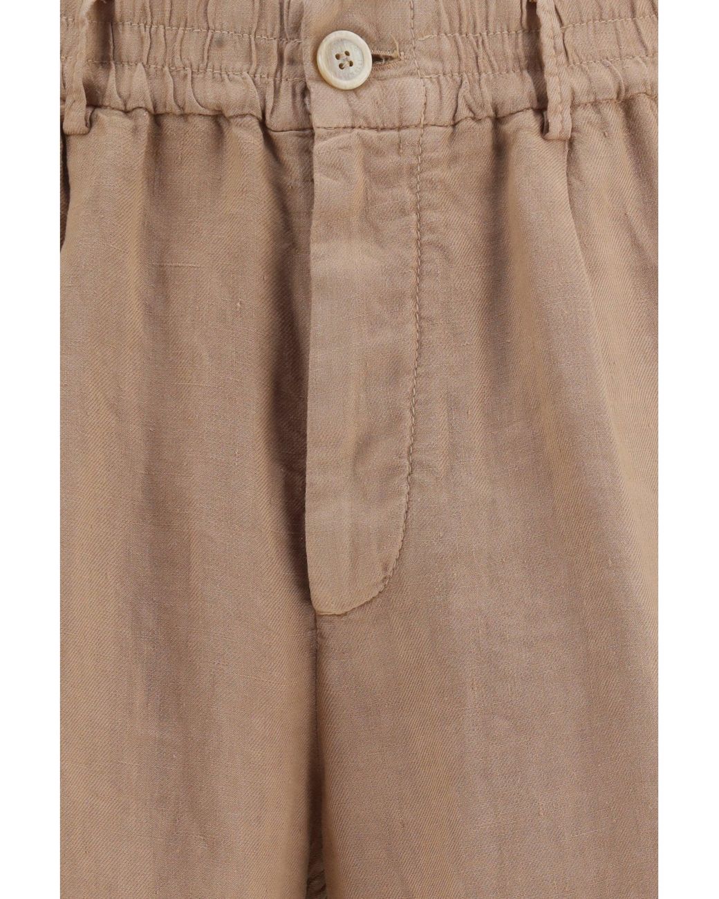 Brunello Cucinelli Natural Lightweight Délavé Linen Shorts for men