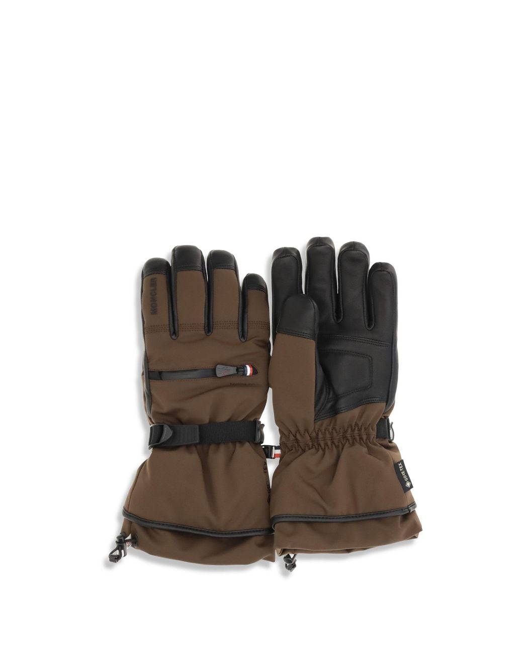 Moncler Brown Stretch-Nylon Padded Gloves for men