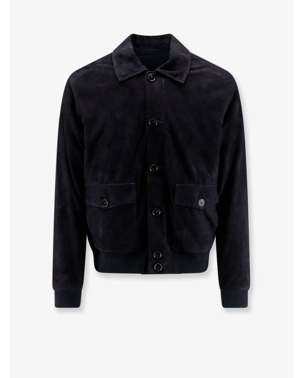 Arma Blue Tomme Reversibile Suede Jacket for men