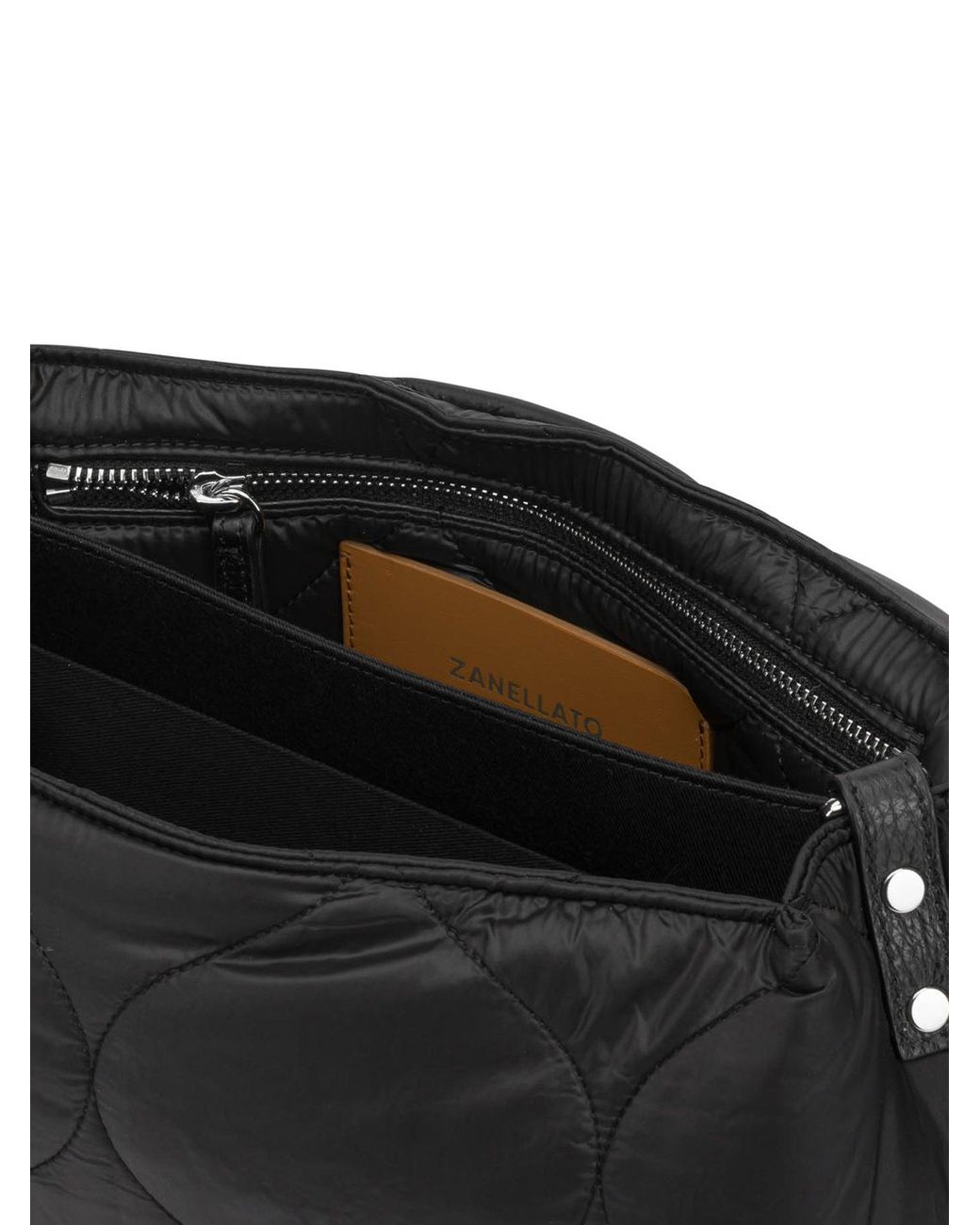 Zanellato Black "Postina Lunaria" Medium Handbag