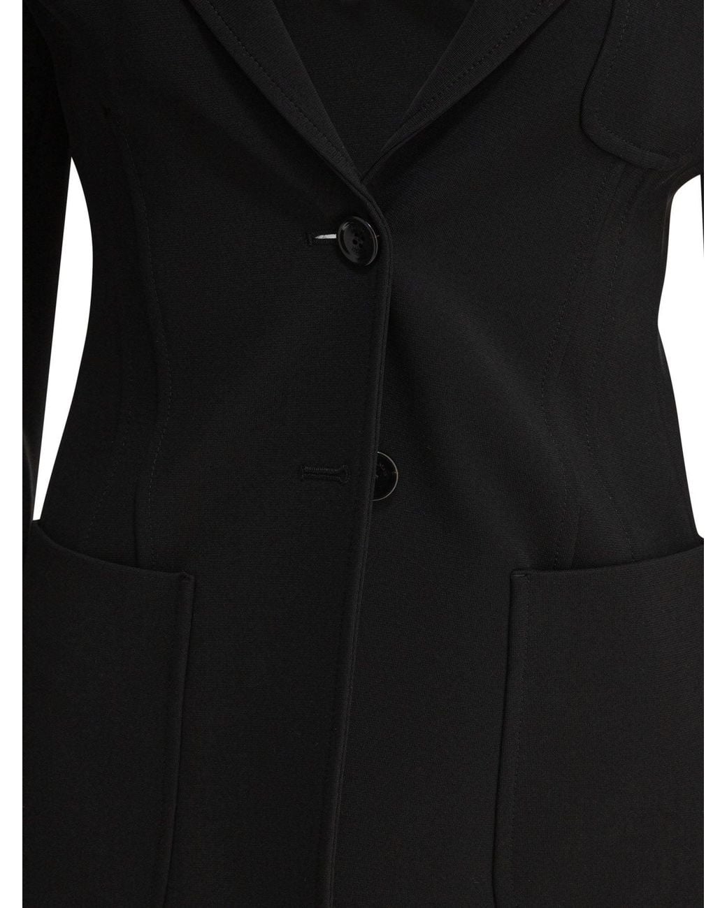 Max Mara Black Slim Jersey Blazer