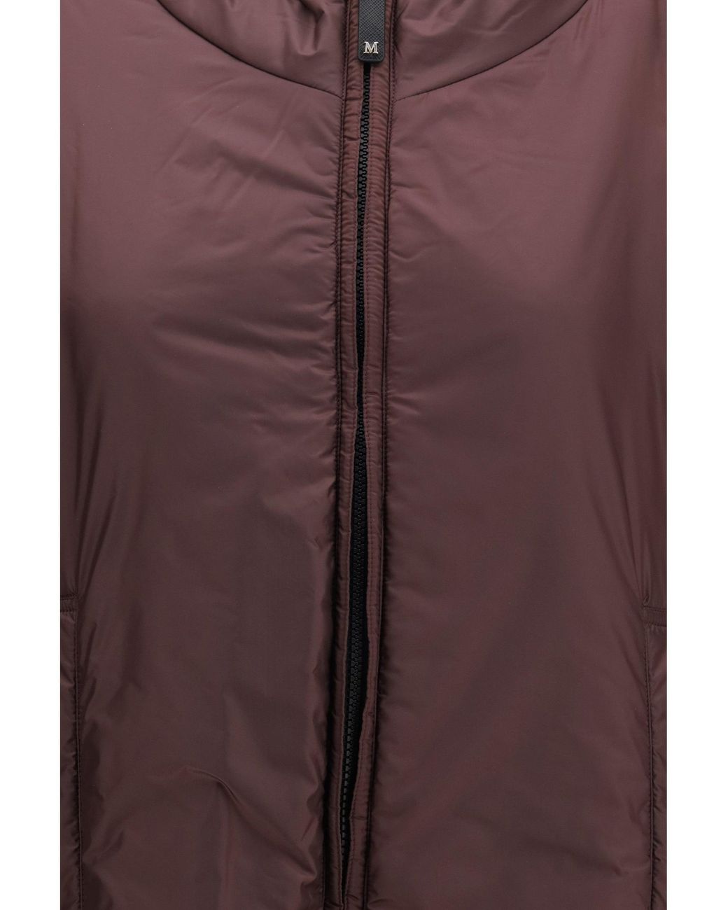 Max Mara Purple Hooded Padded Vest