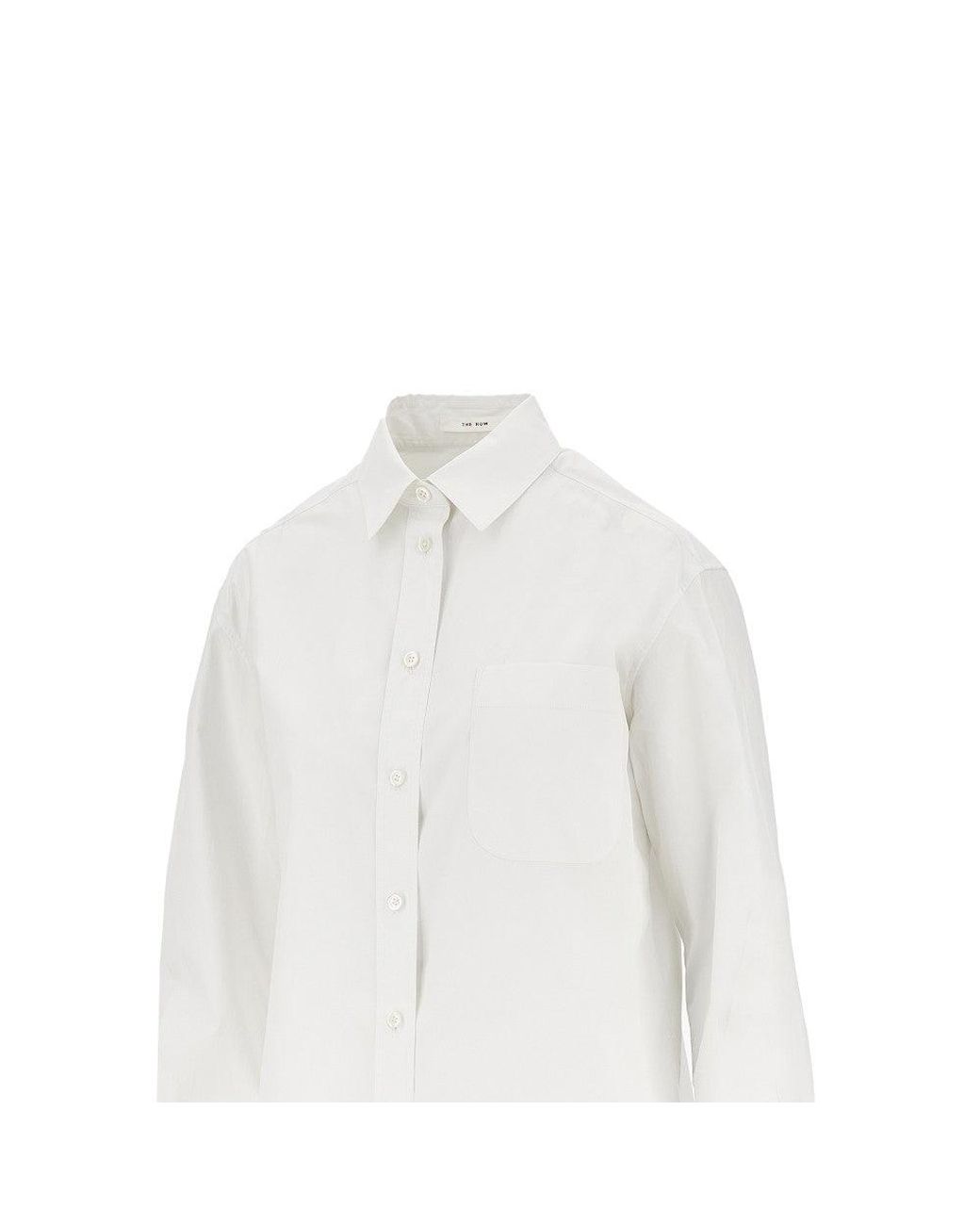 The Row White 'Gavina' Poplin Shirt