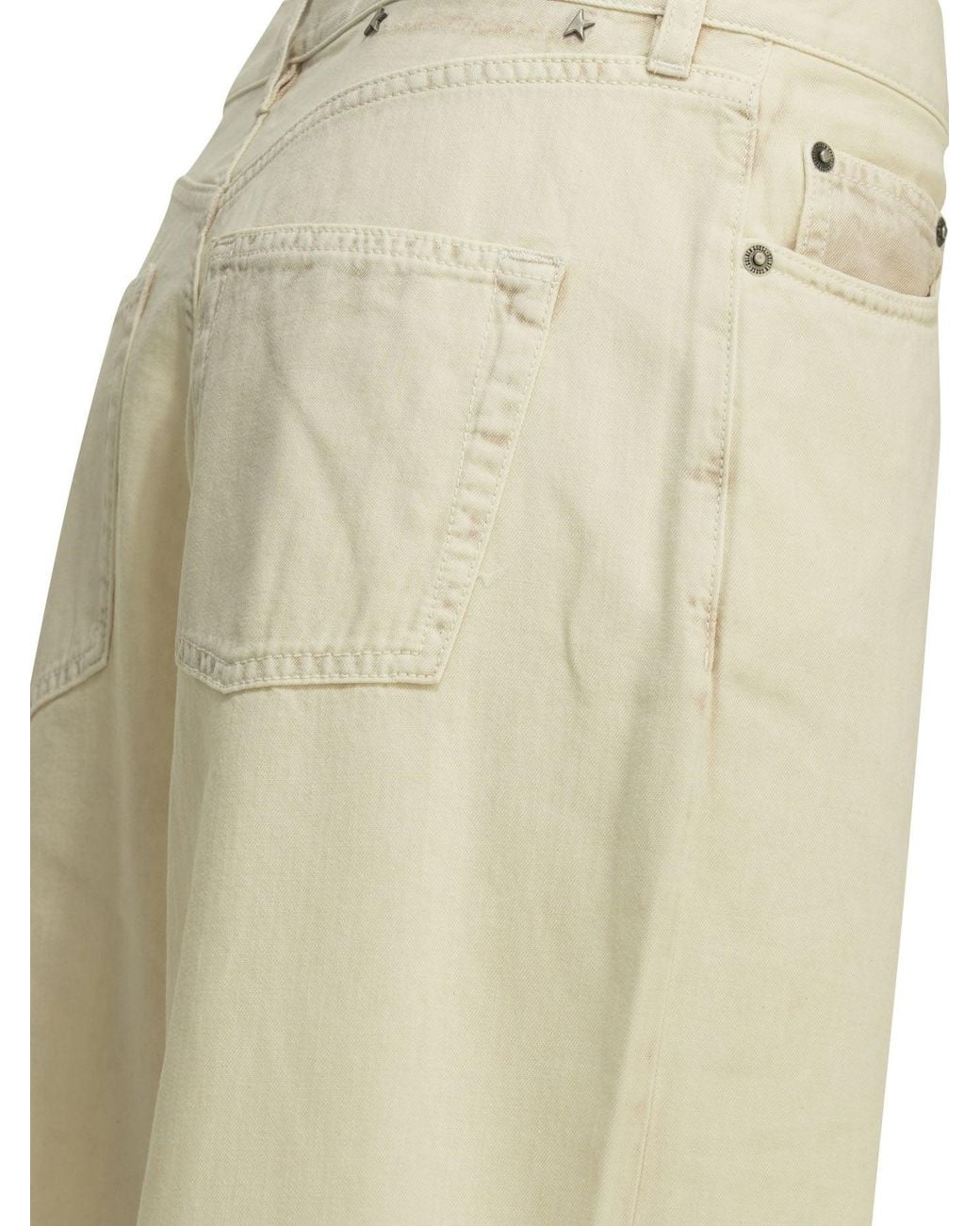 Golden Goose Deluxe Brand Natural "Melody Boyfriend" Wide Leg Jeans
