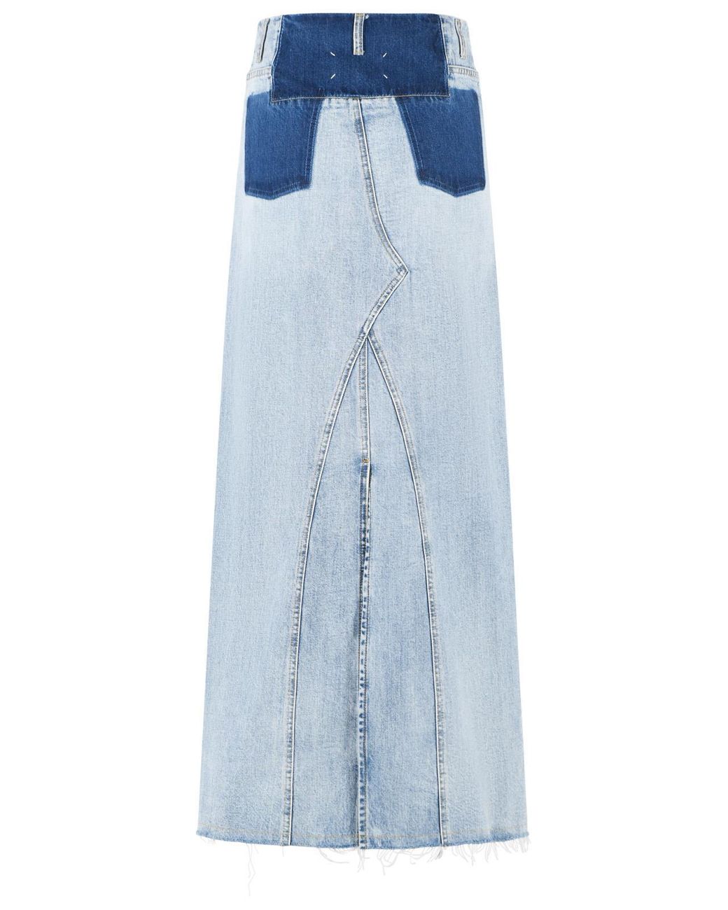Maison Margiela Blue Light Denim Maxi Skirt