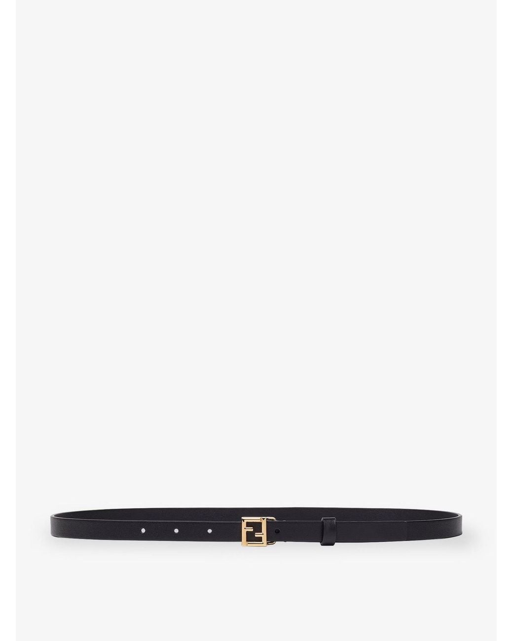 Fendi White Leather Belt