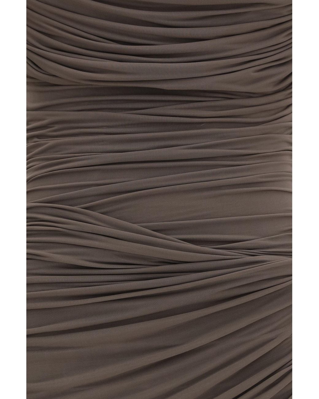 Magda Butrym Brown Dress Draped High-Neck