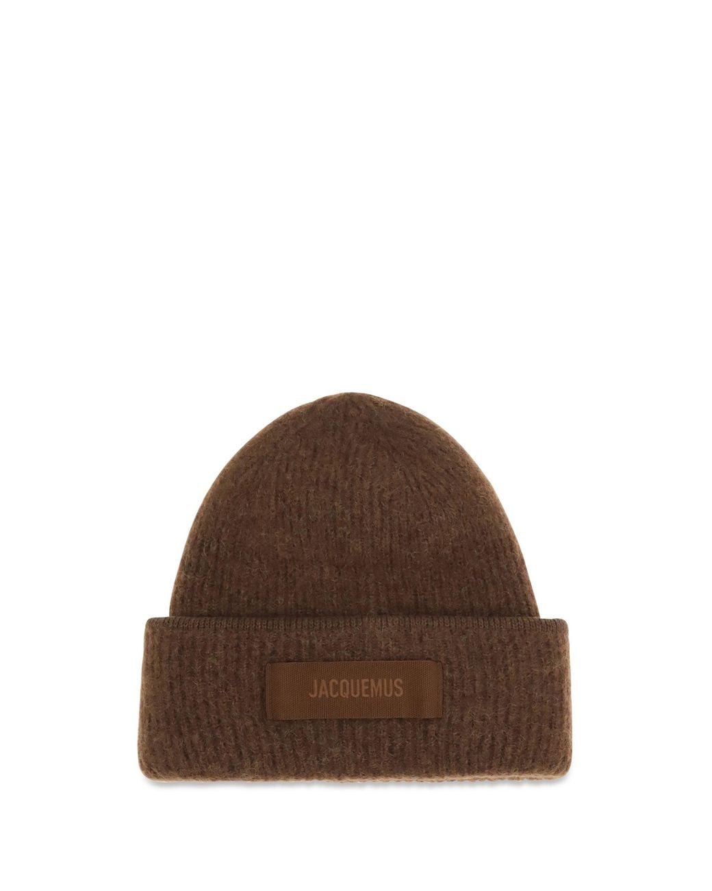 Jacquemus Brown Gros Grain Ribbed Beanie