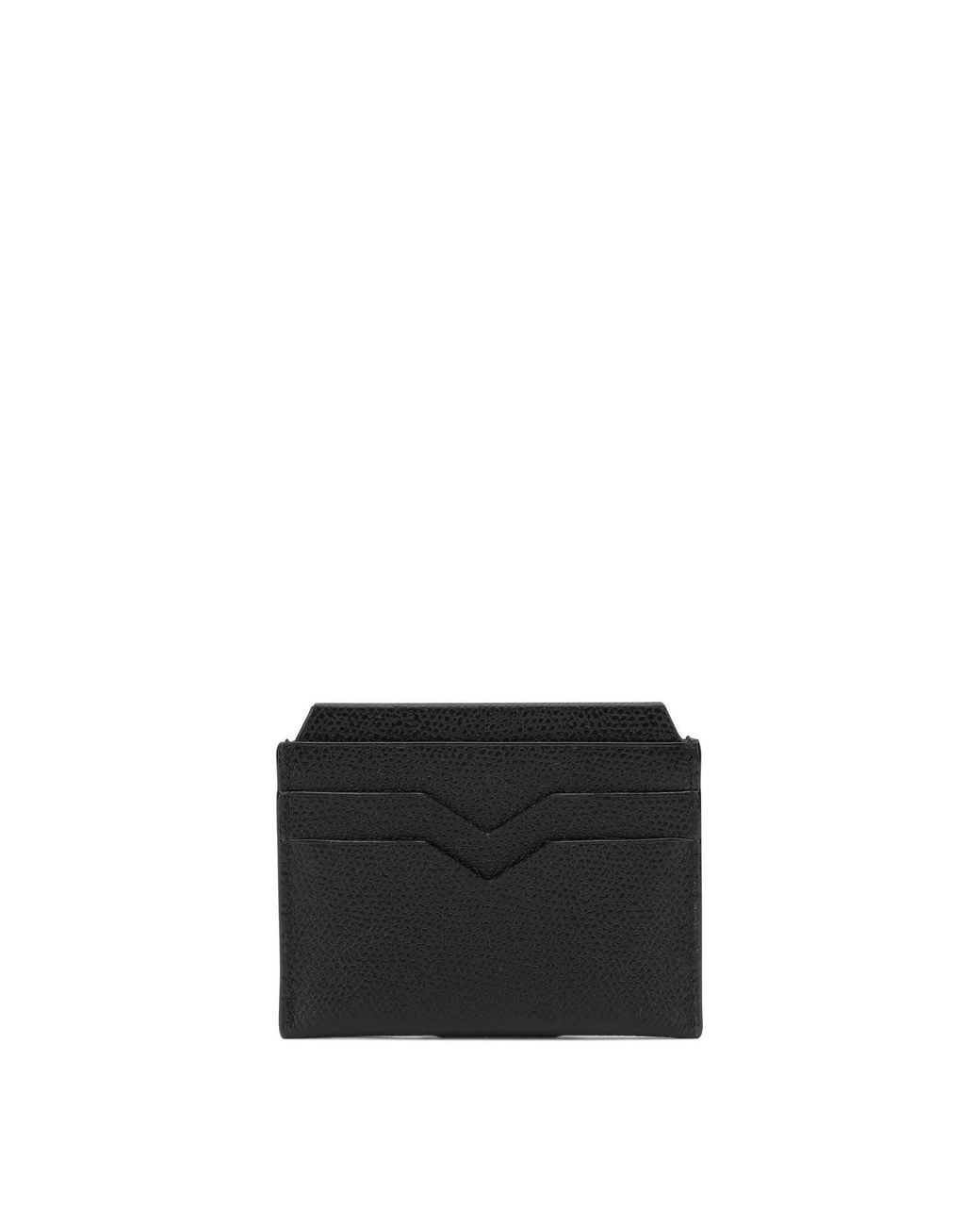 Valextra Black 4 Cc Card Holder for men