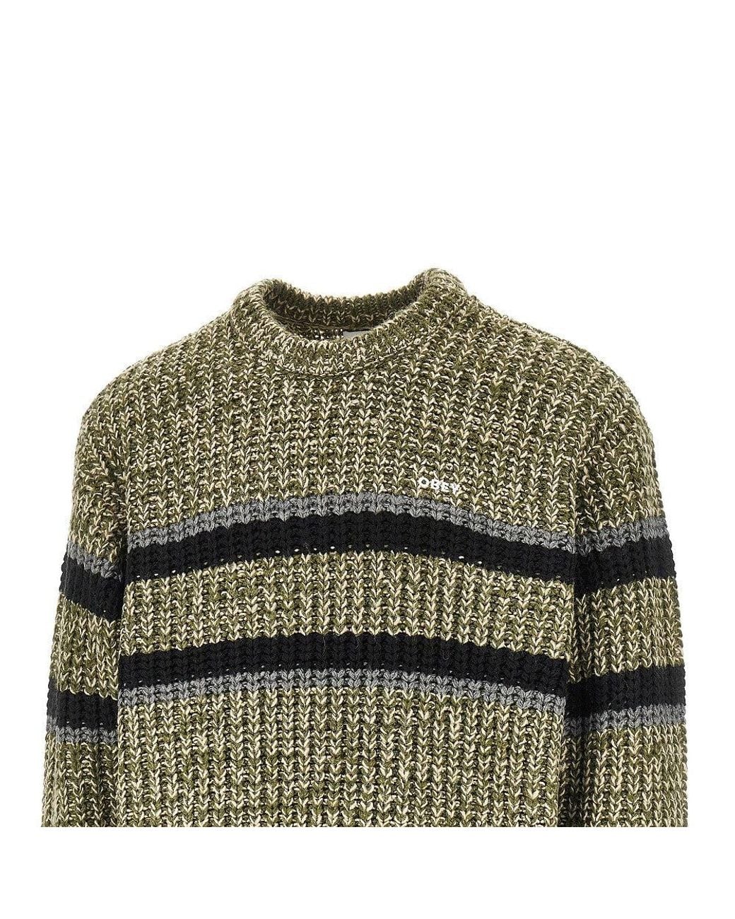 Obey Green Alden' Cotton-Blend Sweater for men