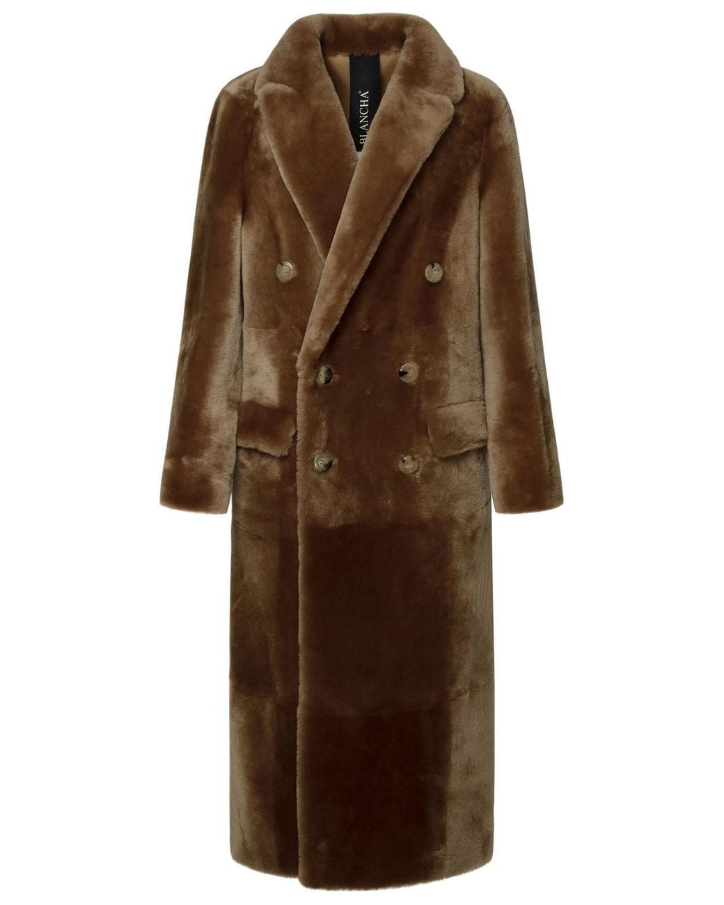 Blancha Brown Long Lear Fur Coat