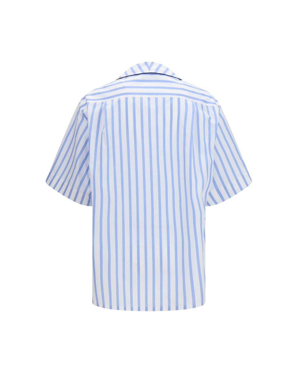 Dolce & Gabbana Blue Dolce & Gabbana Short-Sleeve Striped Shirt for men