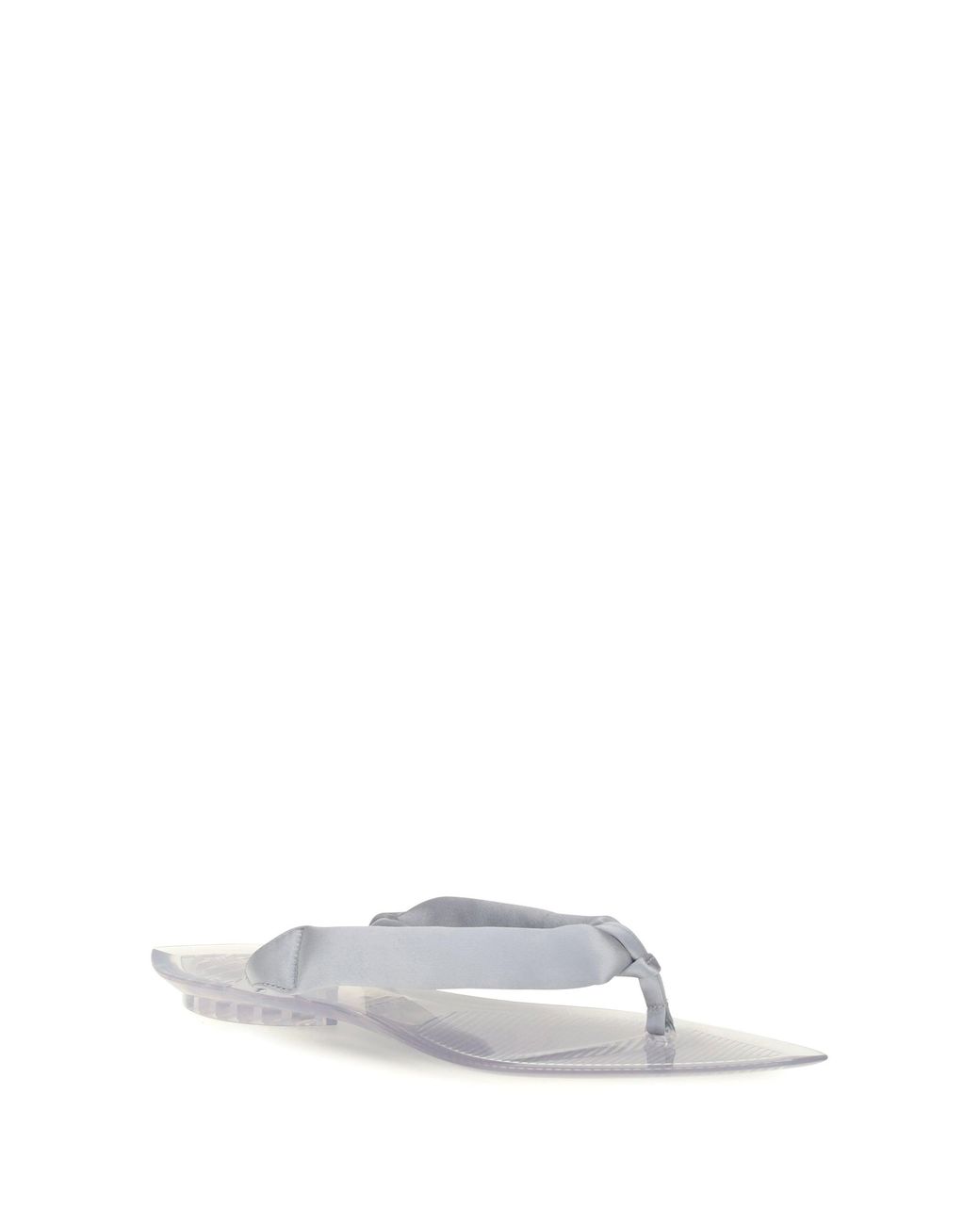 Alaïa White Alaïa Satin Flip-Flop Sandals