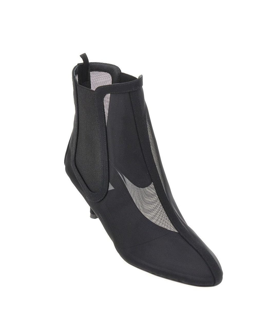 Alaïa Black Mesh Chelsea Boots