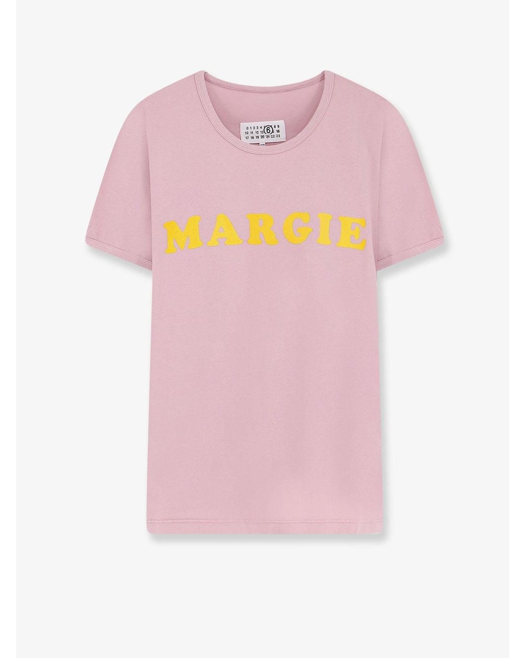 MM6 by Maison Margiela Pink Cotton T-Shirt Margie