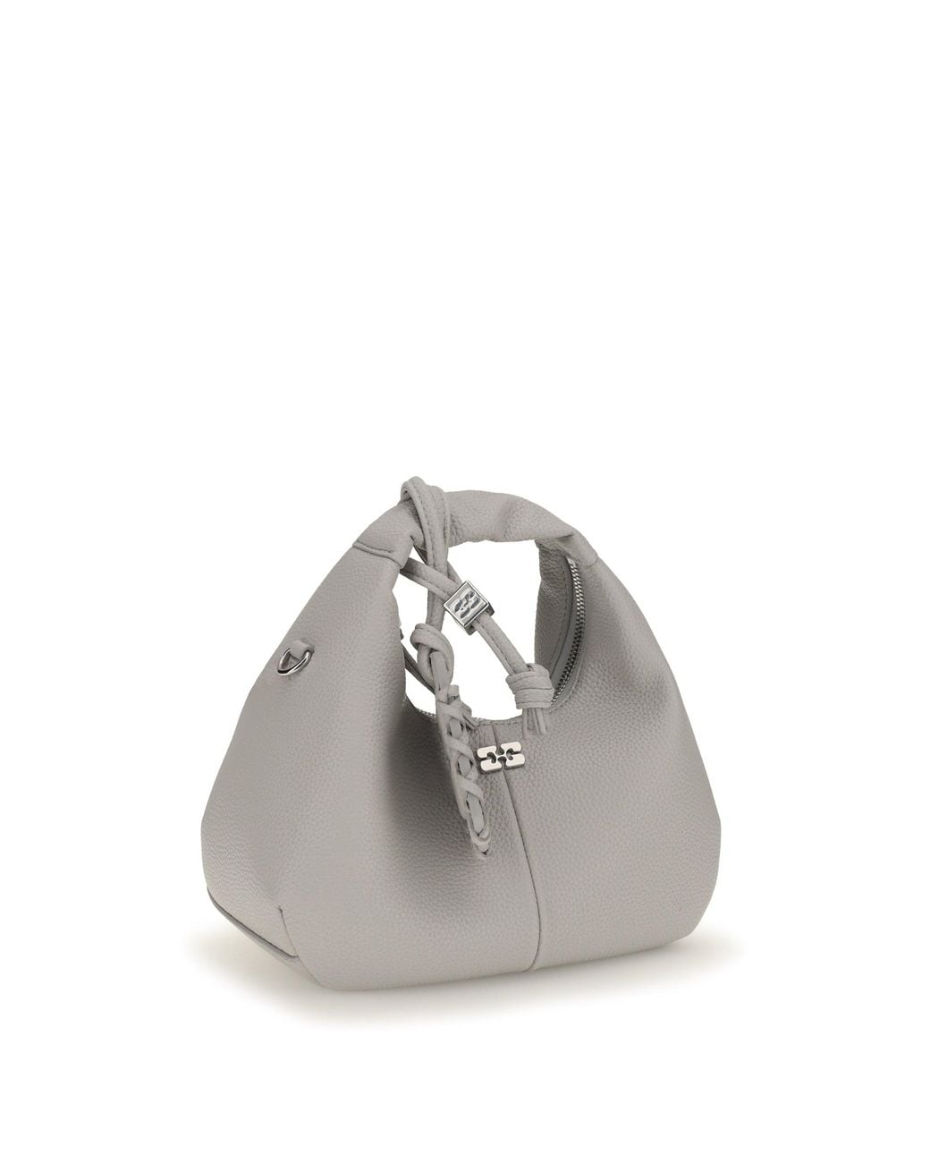 Ganni White Mini Hobo Crossbody Bag