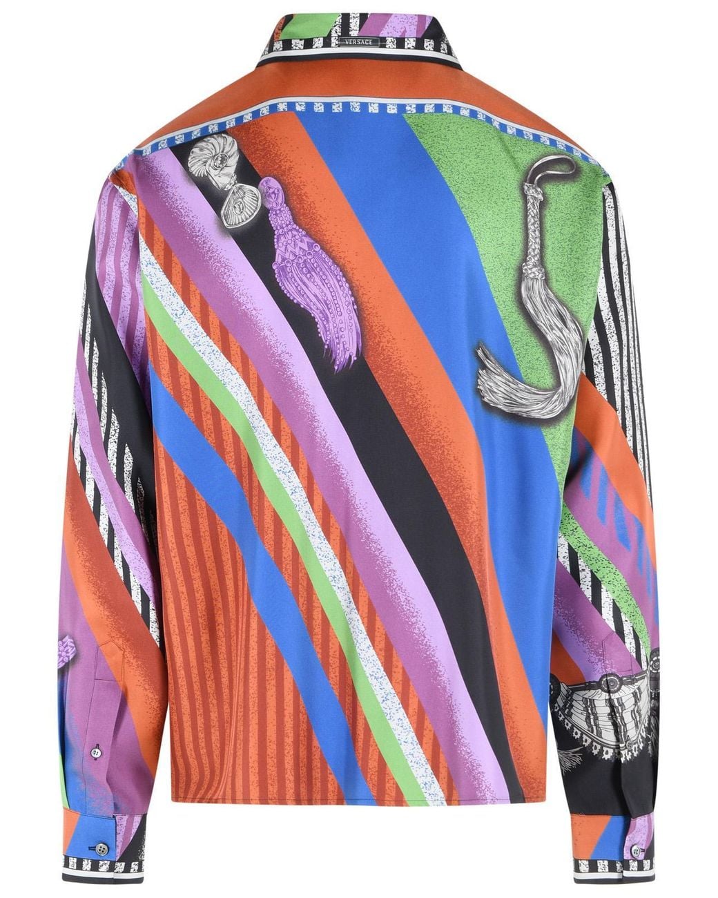 Versace Blue Silk Shirt for men