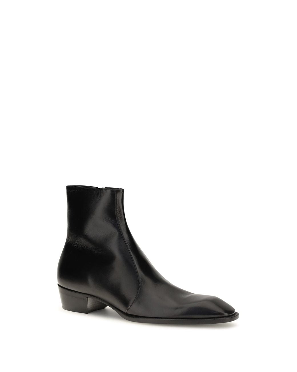Saint Laurent Black Aurelien Splendor Ankle Boots for men