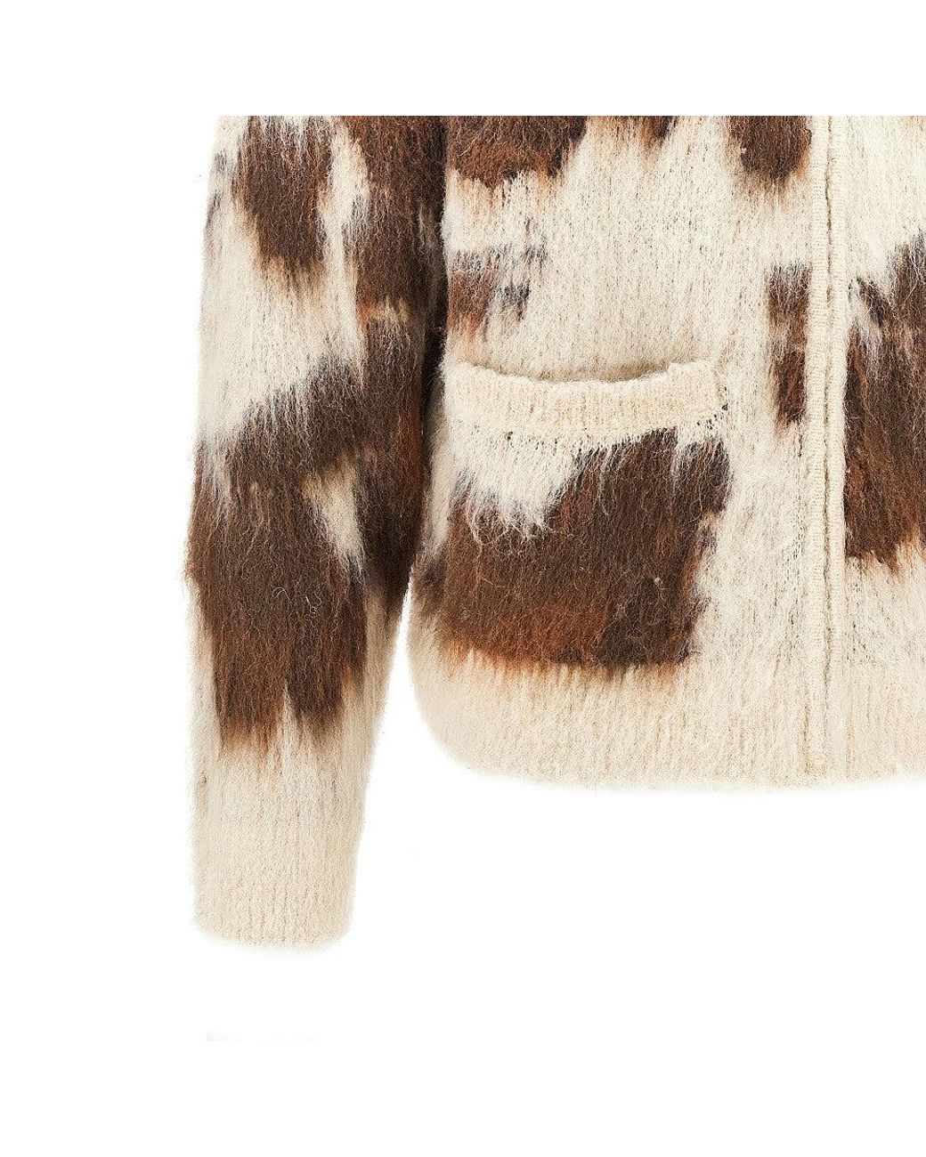 Obey Brown Alpaca Wool-Blend Cardigan for men