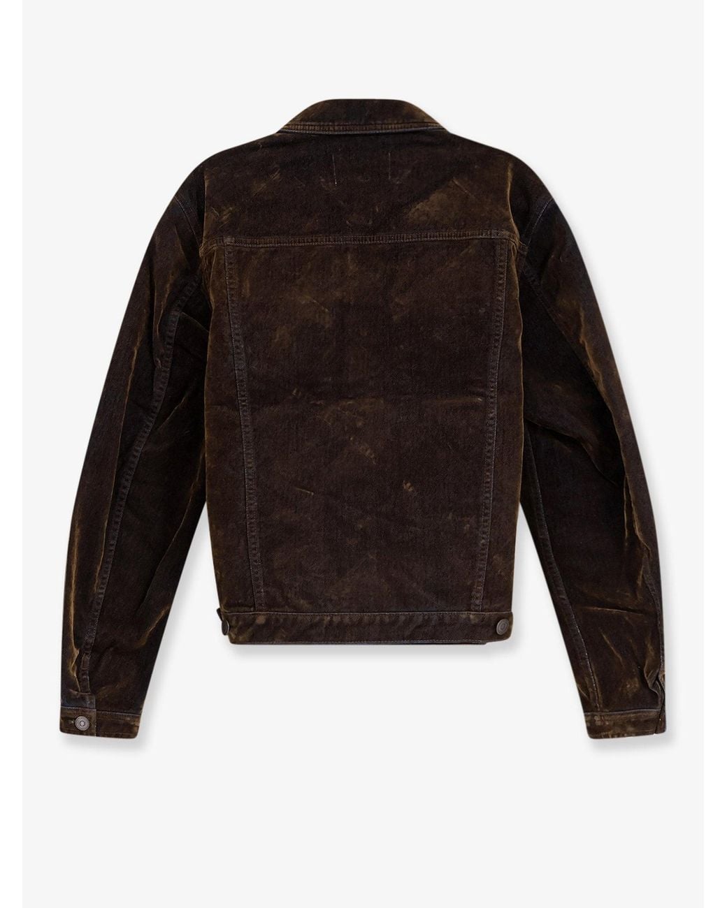 TONYWACK Black Trucker Flocked Denim Jacket for men