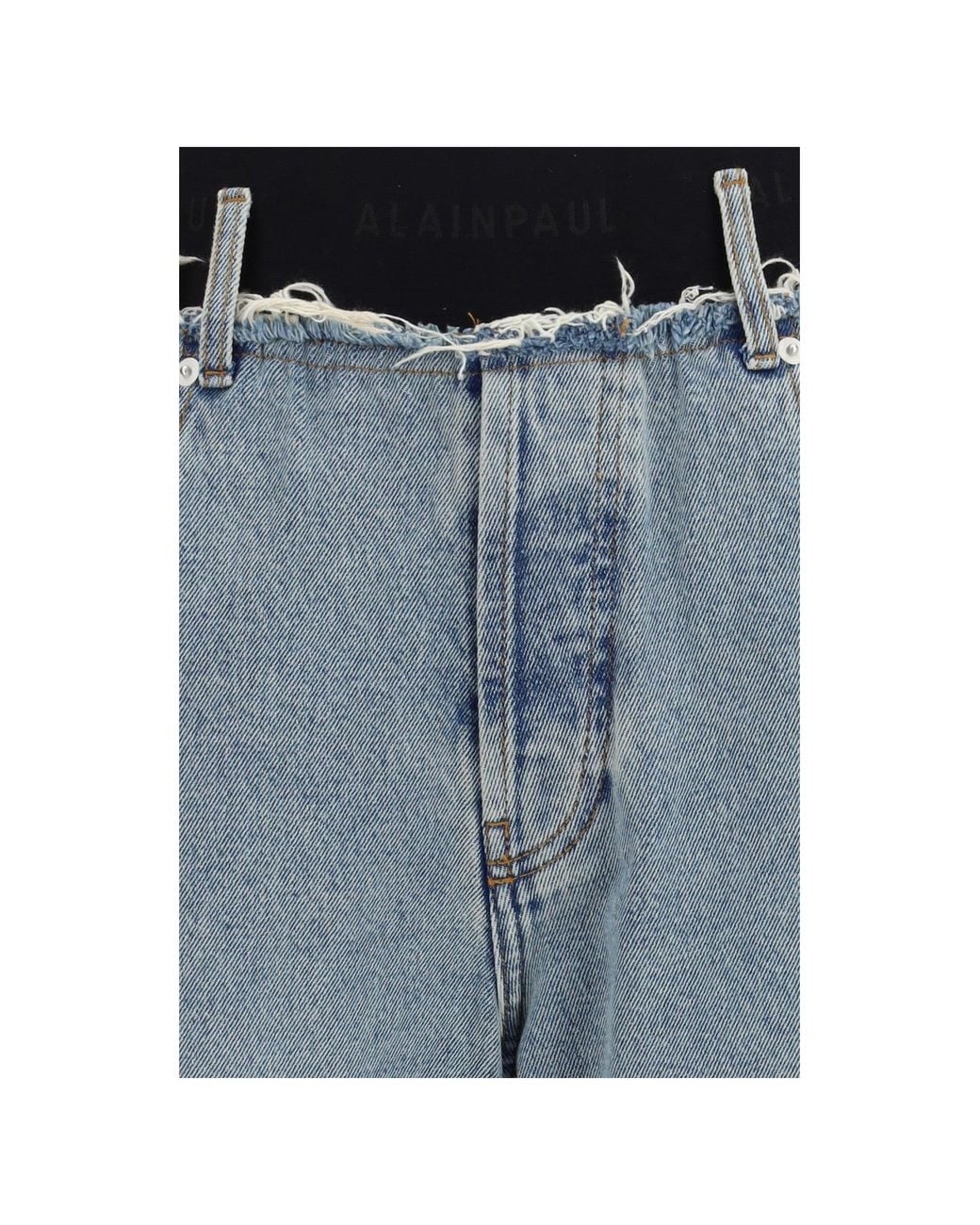 ALAINPAUL Blue High-Waisted Jeans