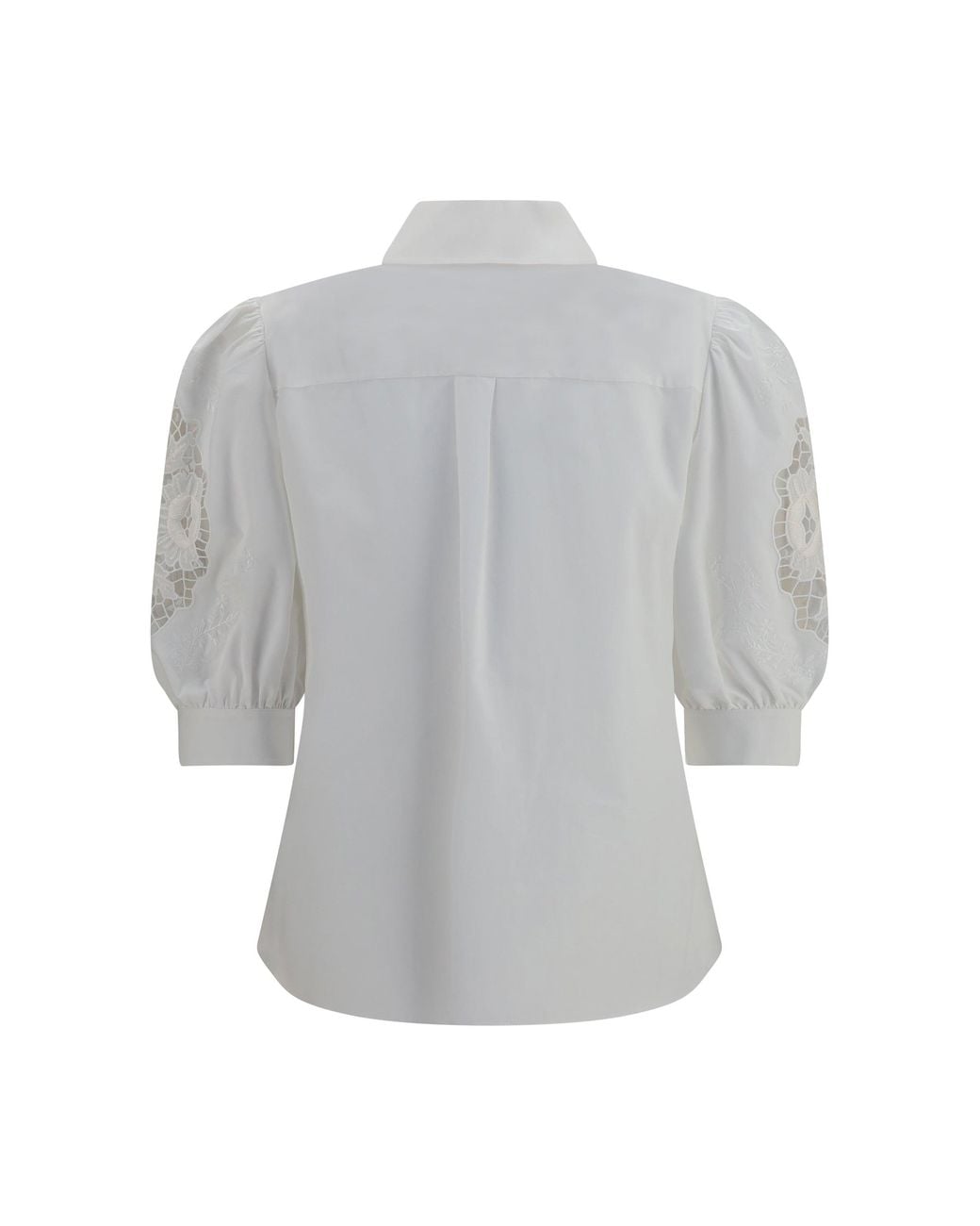Valentino Gray Shirt With Sangallo Lace Sleeves
