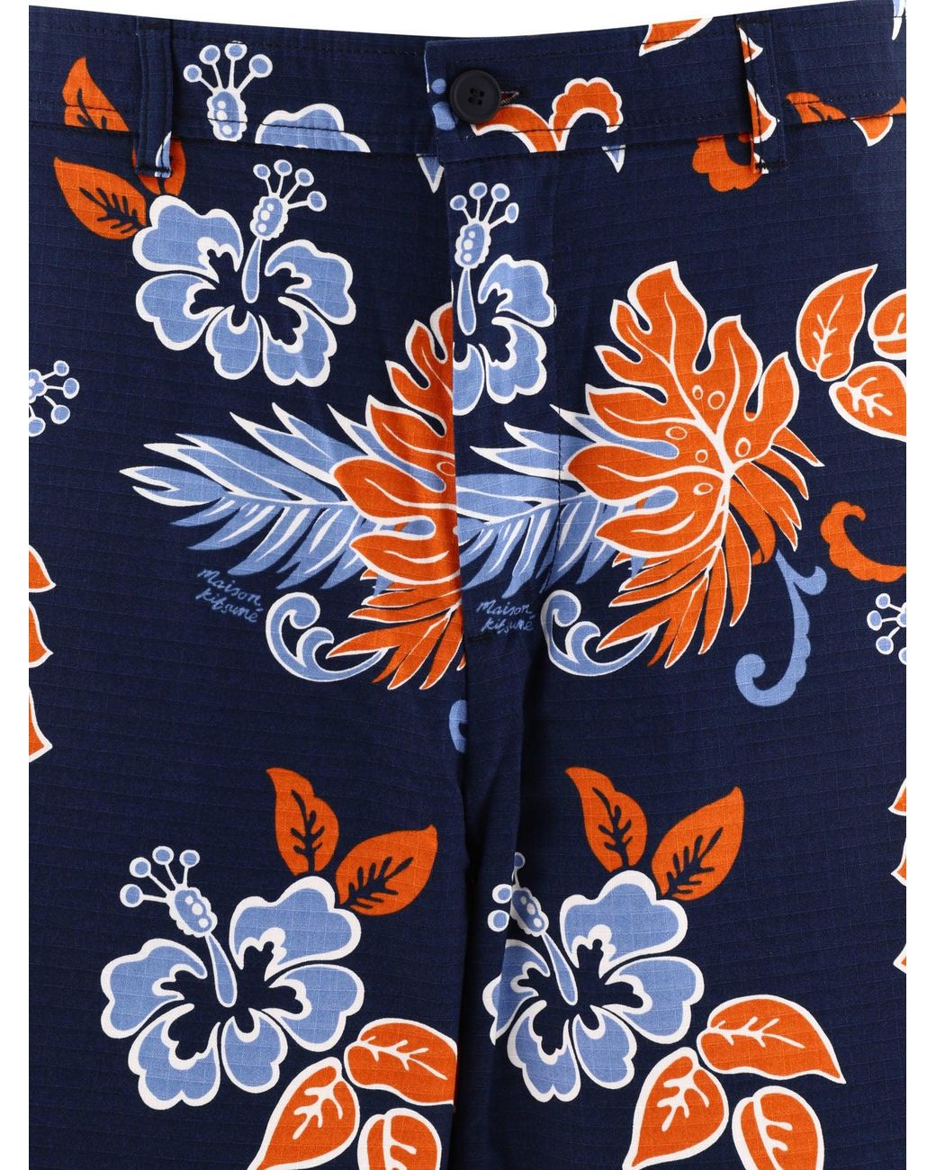 Maison Kitsuné Blue "Board" Shorts for men