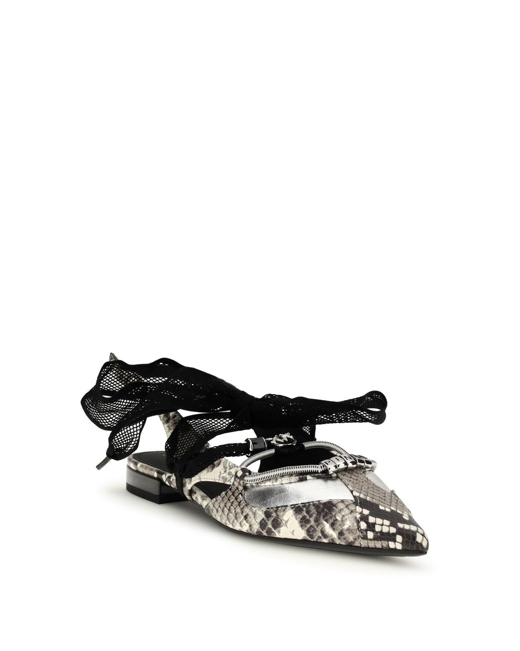 Pinko White Ballerina Shoes Gianira