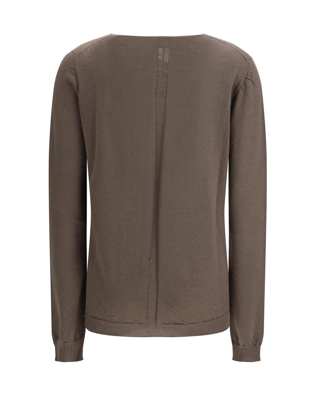 Rick Owens Brown Temple Extreme Sweater With V-Neck