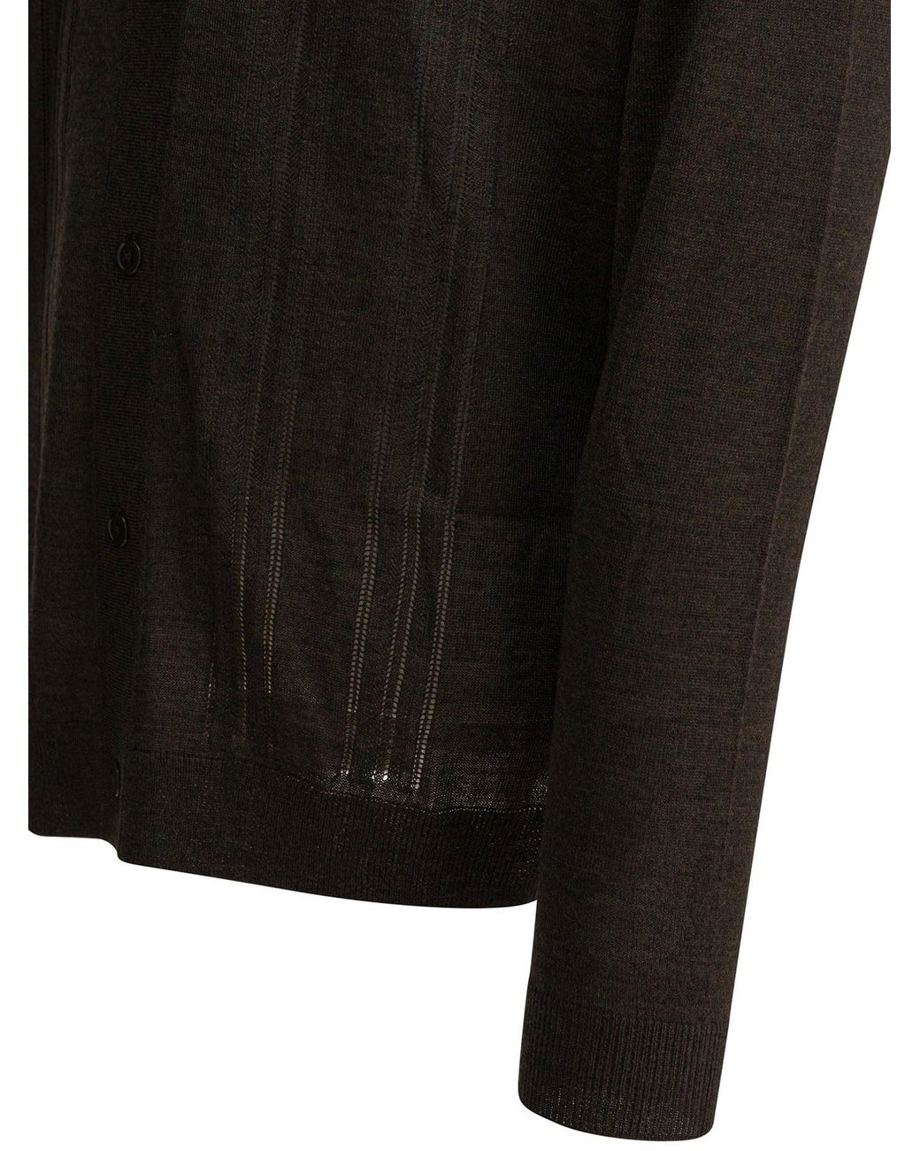 NN07 Black "Thor" Wool Blend Cardigan for men