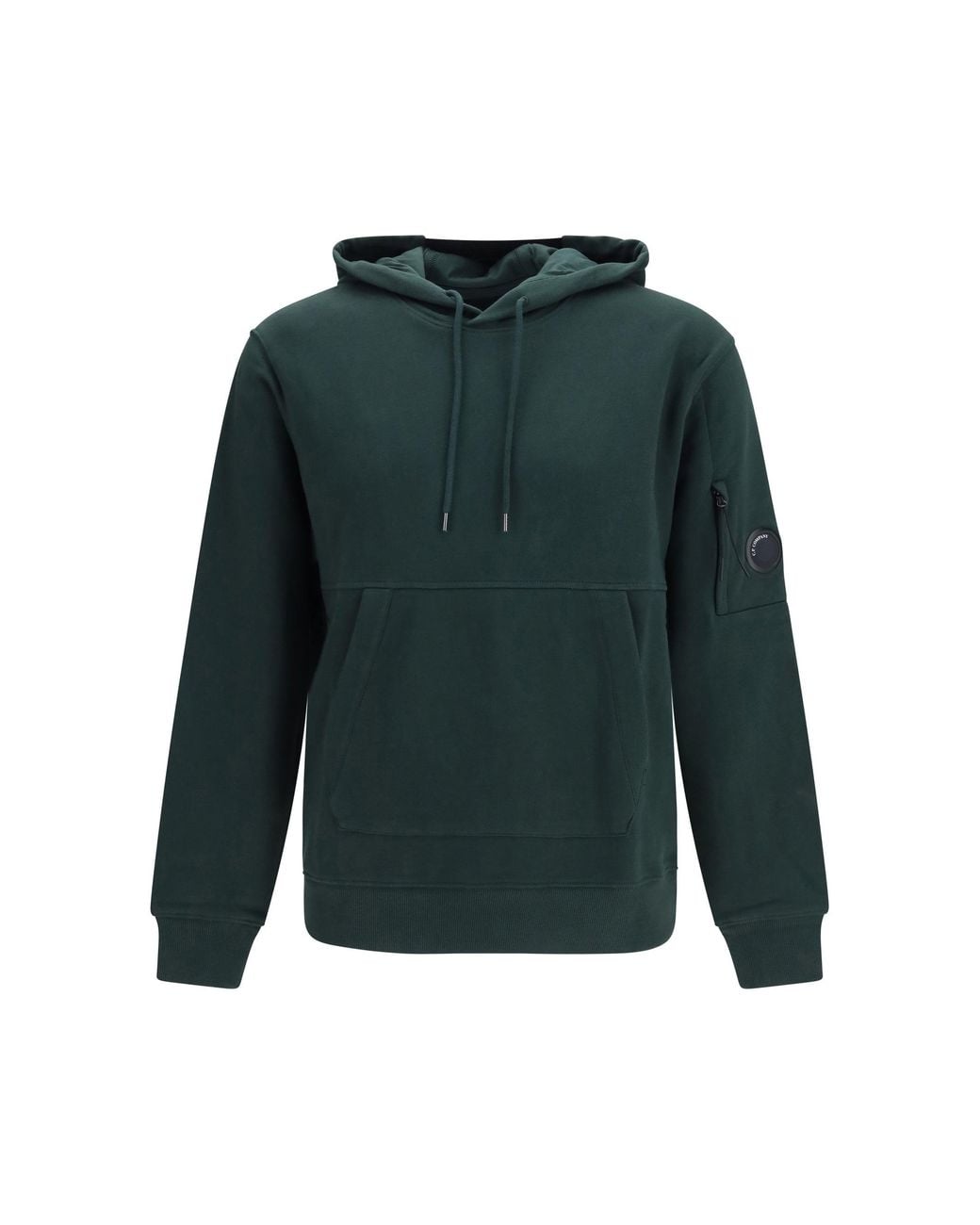 C P Company Green Diagonal-Weave Cotton Fleece Sweatshirt for men