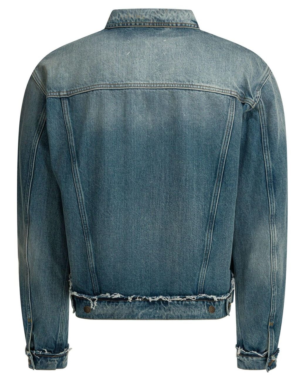 Maison Margiela Blue Worn Denim Efect Jacket for men