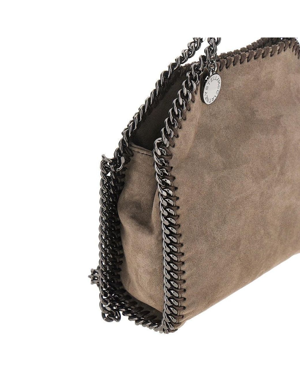Stella McCartney Brown Alter Suede Tiny Falabella Bag