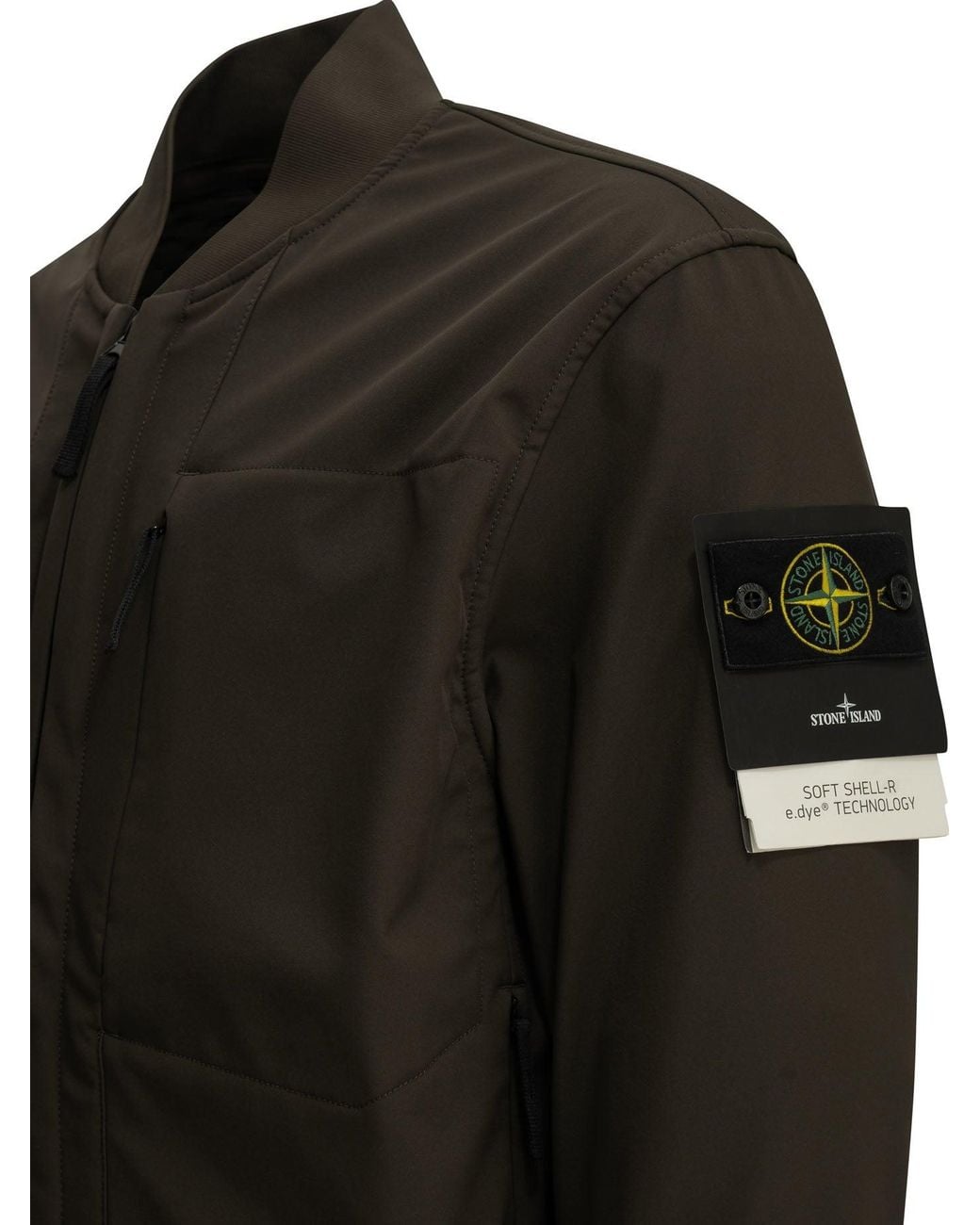 Stone Island Black "Soft Shell" Bomber Jacket for men