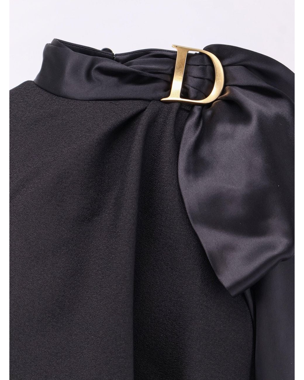 Dior Black Virgin Wool And Silk Crêpe Dress