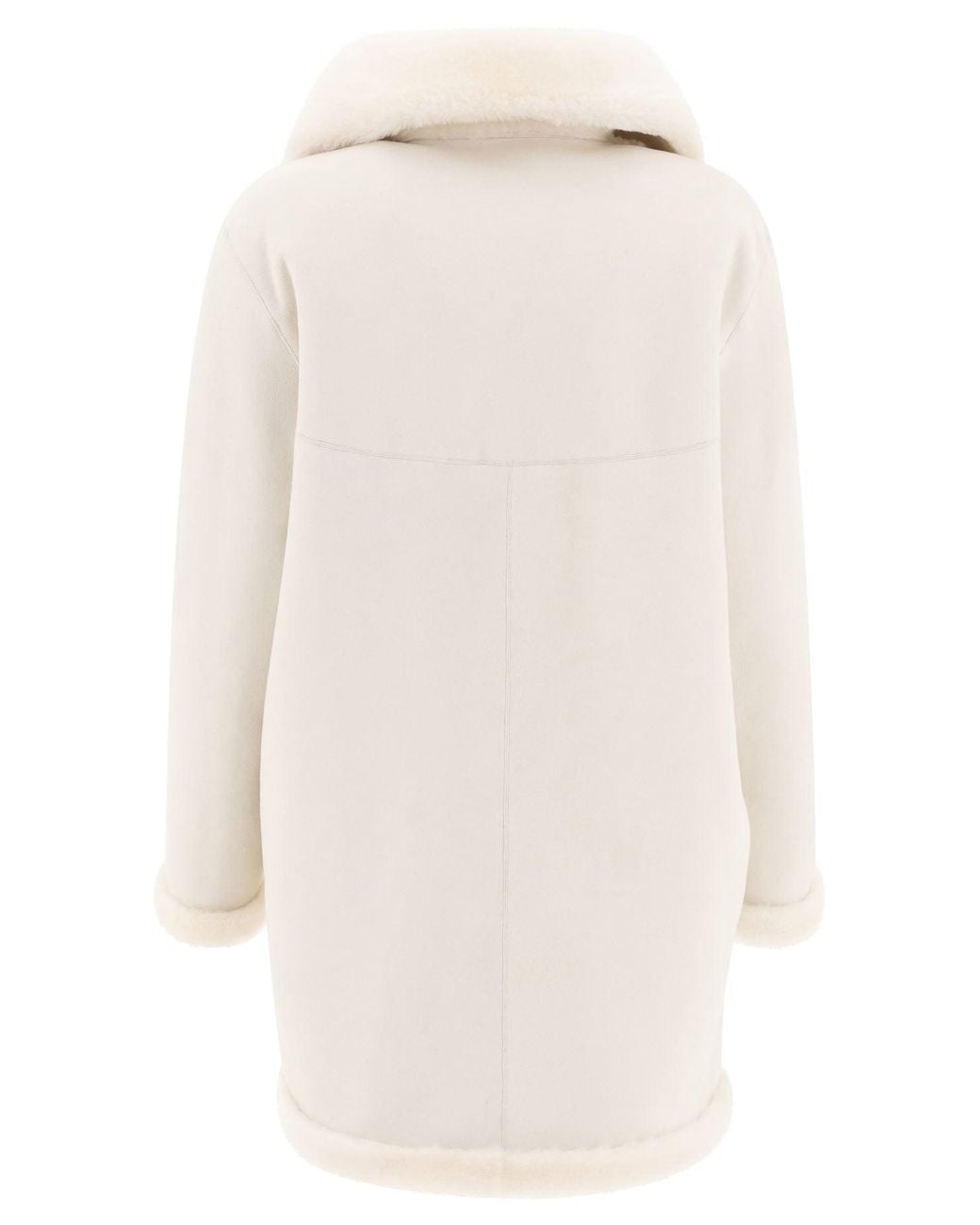 B&W Natural Reversibile Shearling Coat