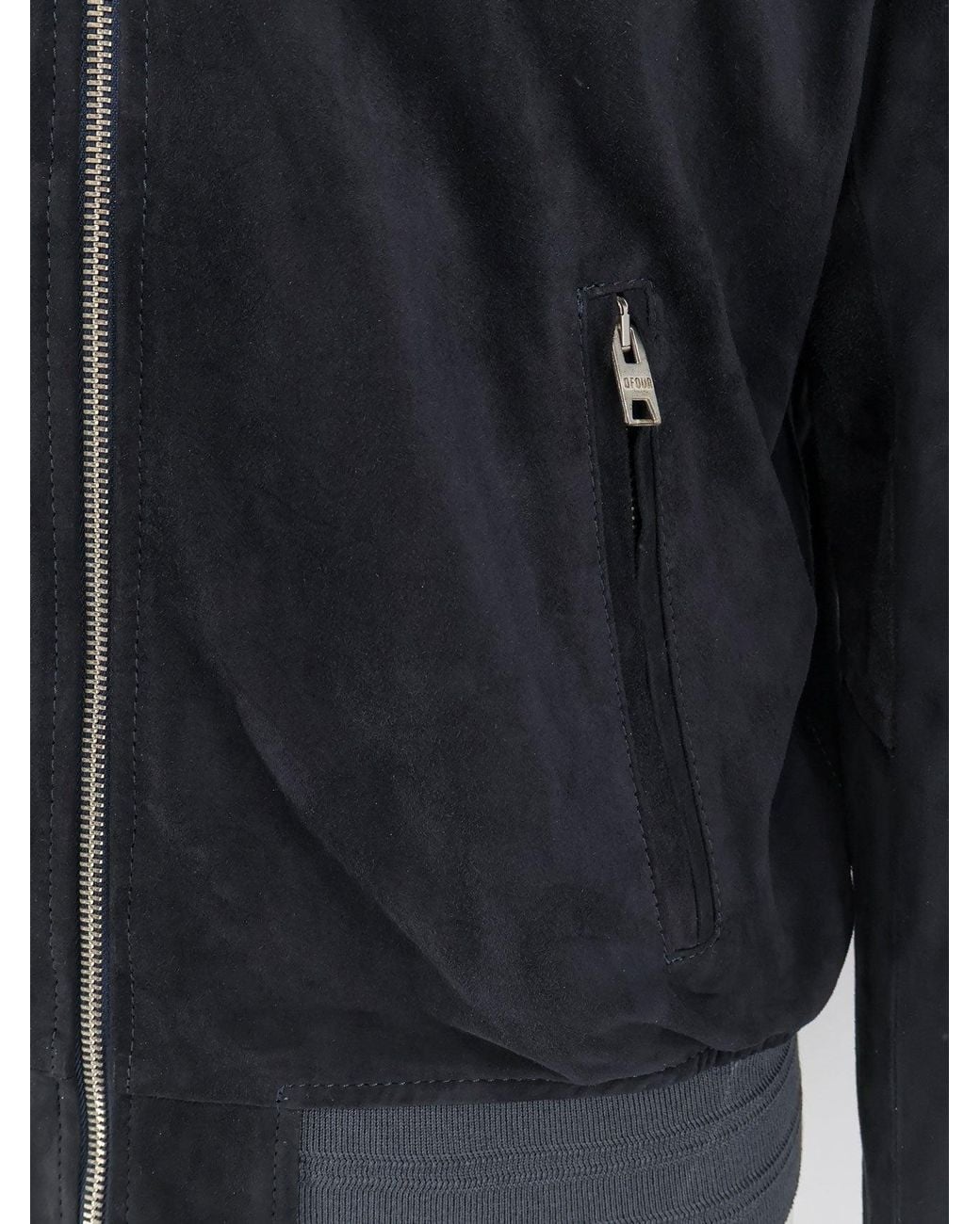 DFOUR® Blue Suede Jacket for men