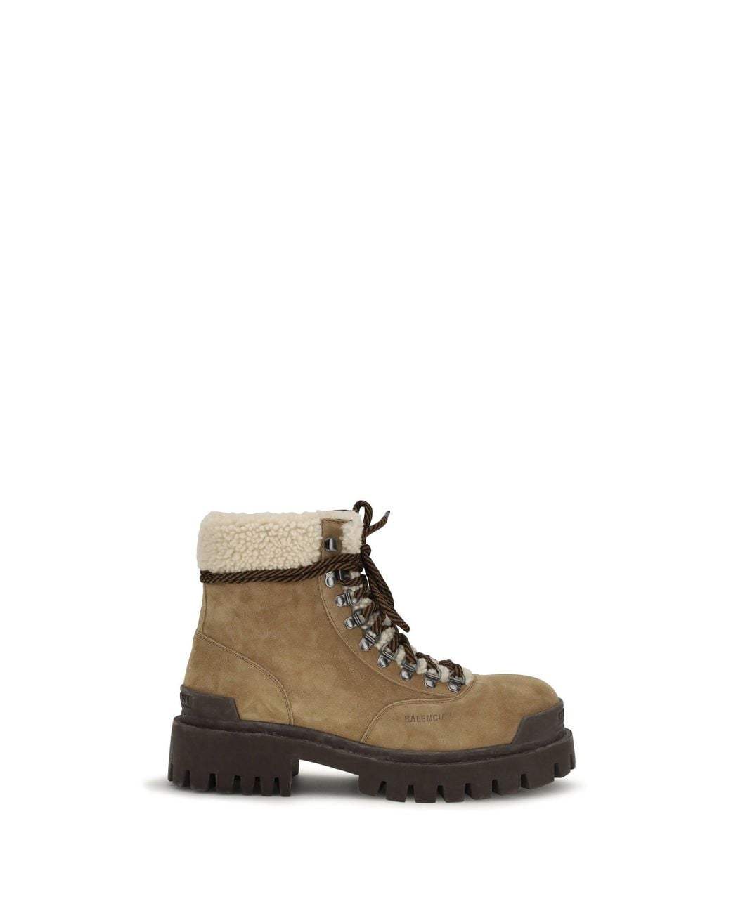 Balenciaga White Combat Strike Ankle Boots for men