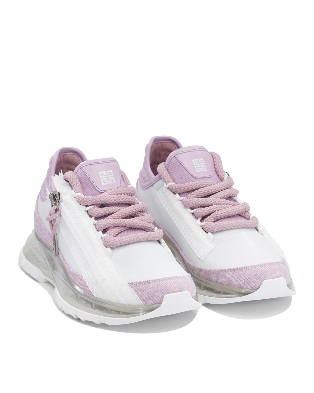 Givenchy White Textile And Leather Sneakers