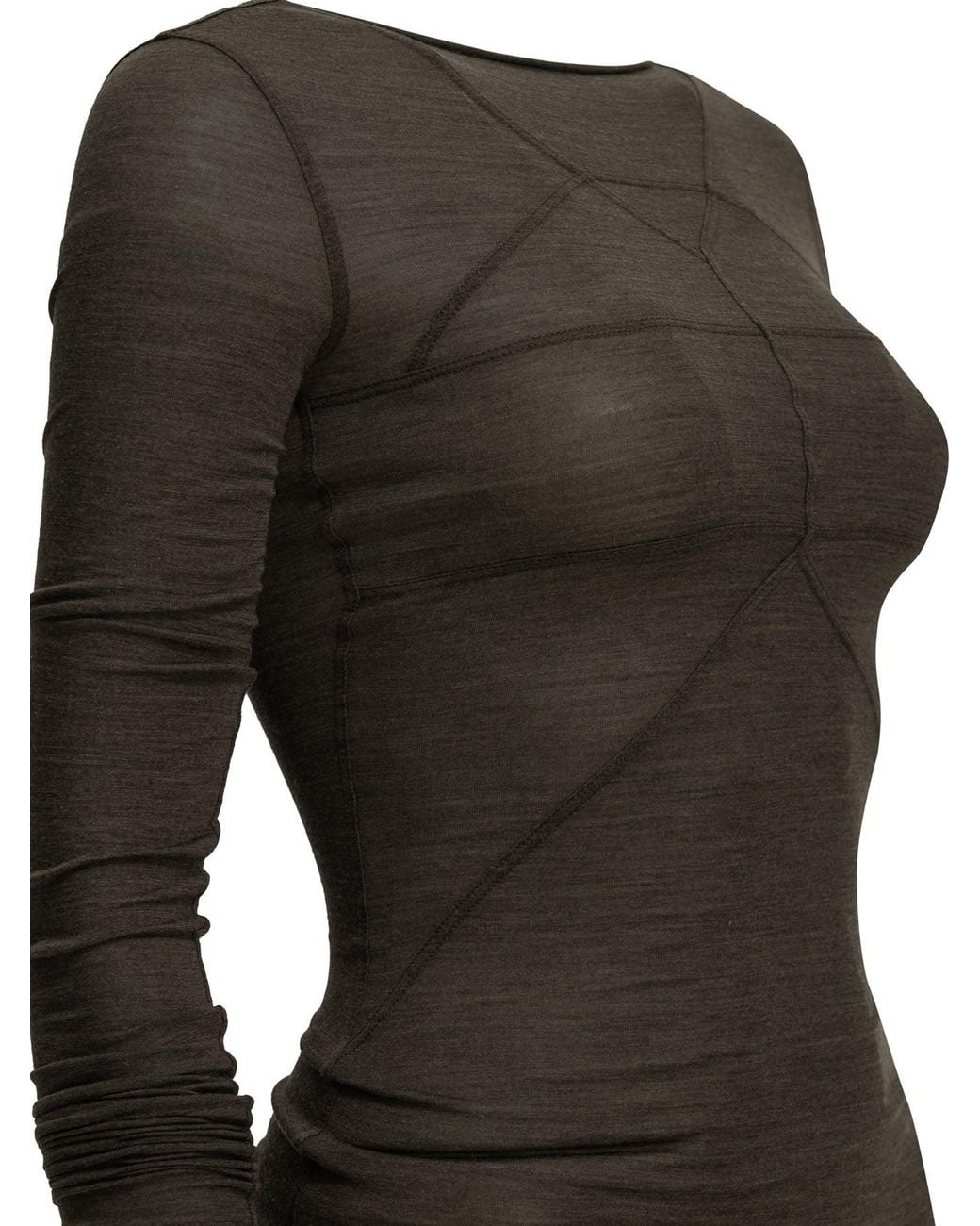 Rick Owens Brown "Ls Temple T" Casual Top