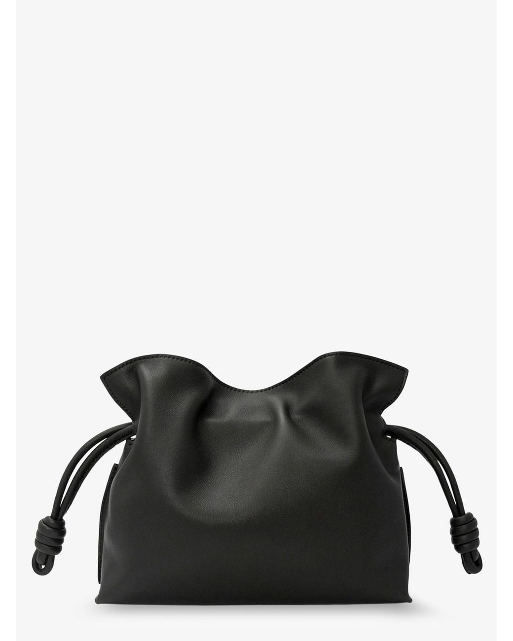 Loewe Black Flamenco Leather Clutch